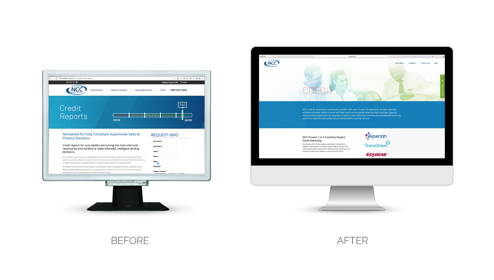 website before and after photos