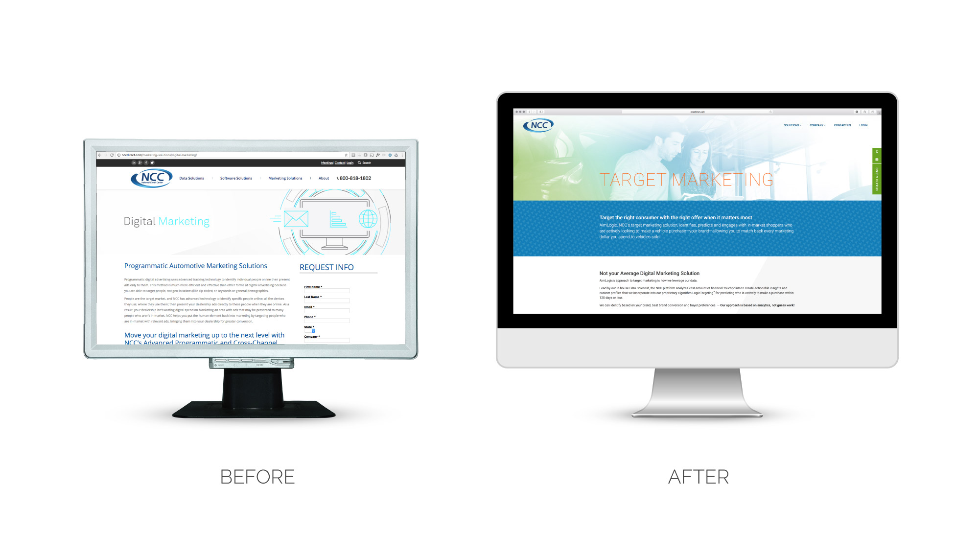website before and after photos